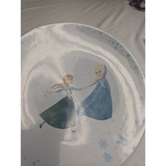 Pottery Barn Kids Disney Frozen Dinner Plate Tabletop 9 Inch Plastic Melamine - Picture 4 of 4